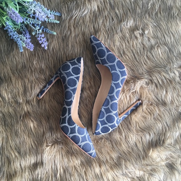 Nine West Shoes - Nine West Blue Denim Design Heels Pumps